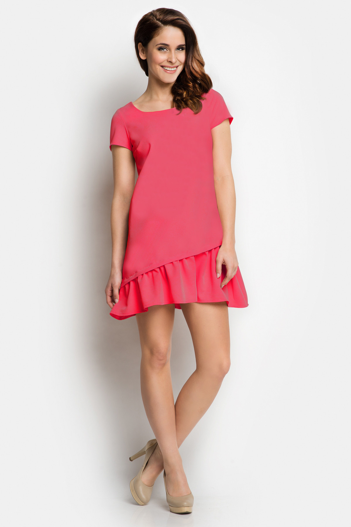 Denní šaty model 43205 Awama růžová L
