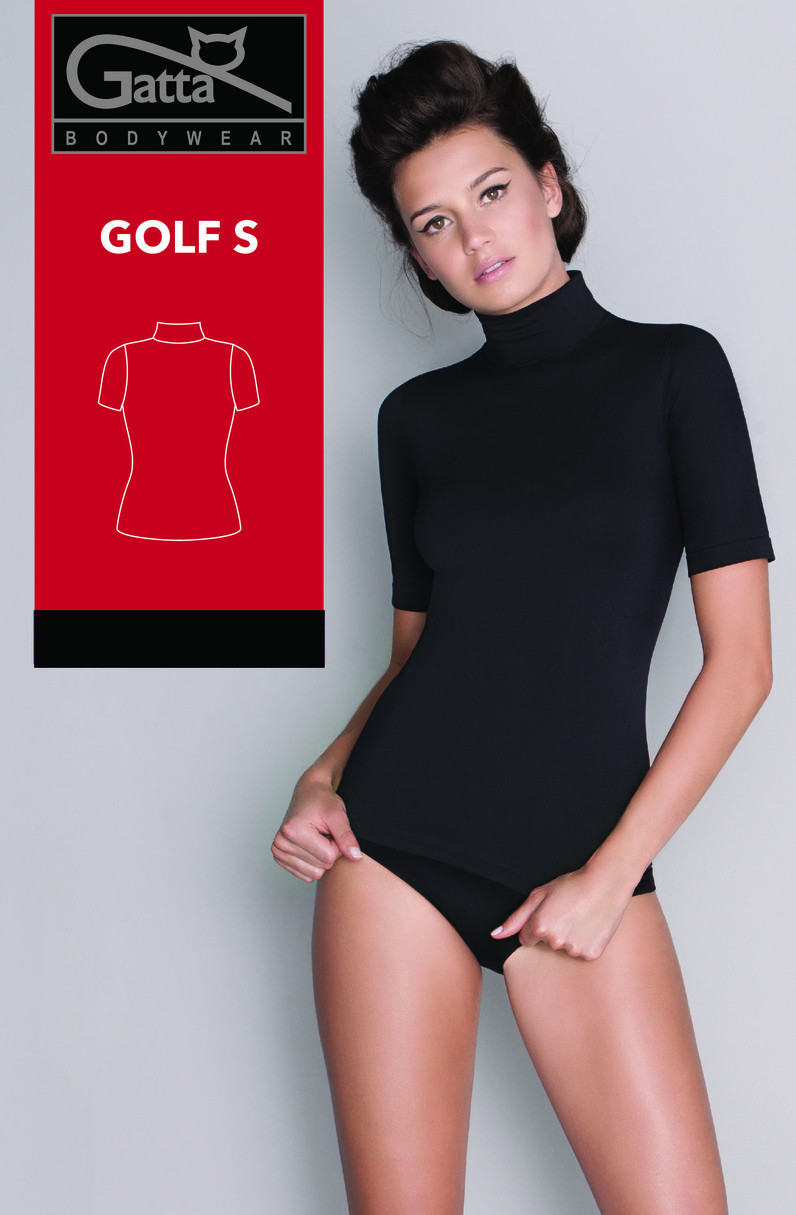 Dámské tričko-rolák 2456S Golf S - GATTA BODYWEAR černá L