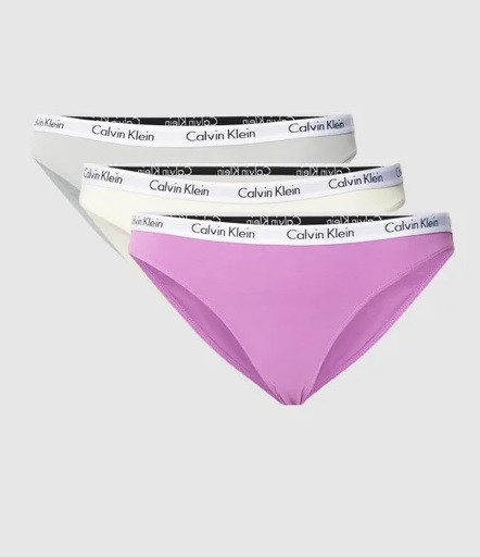 Dámské kalhotky 3pcs QD3588E CFU mix barev - Calvin Klein Mix barev S