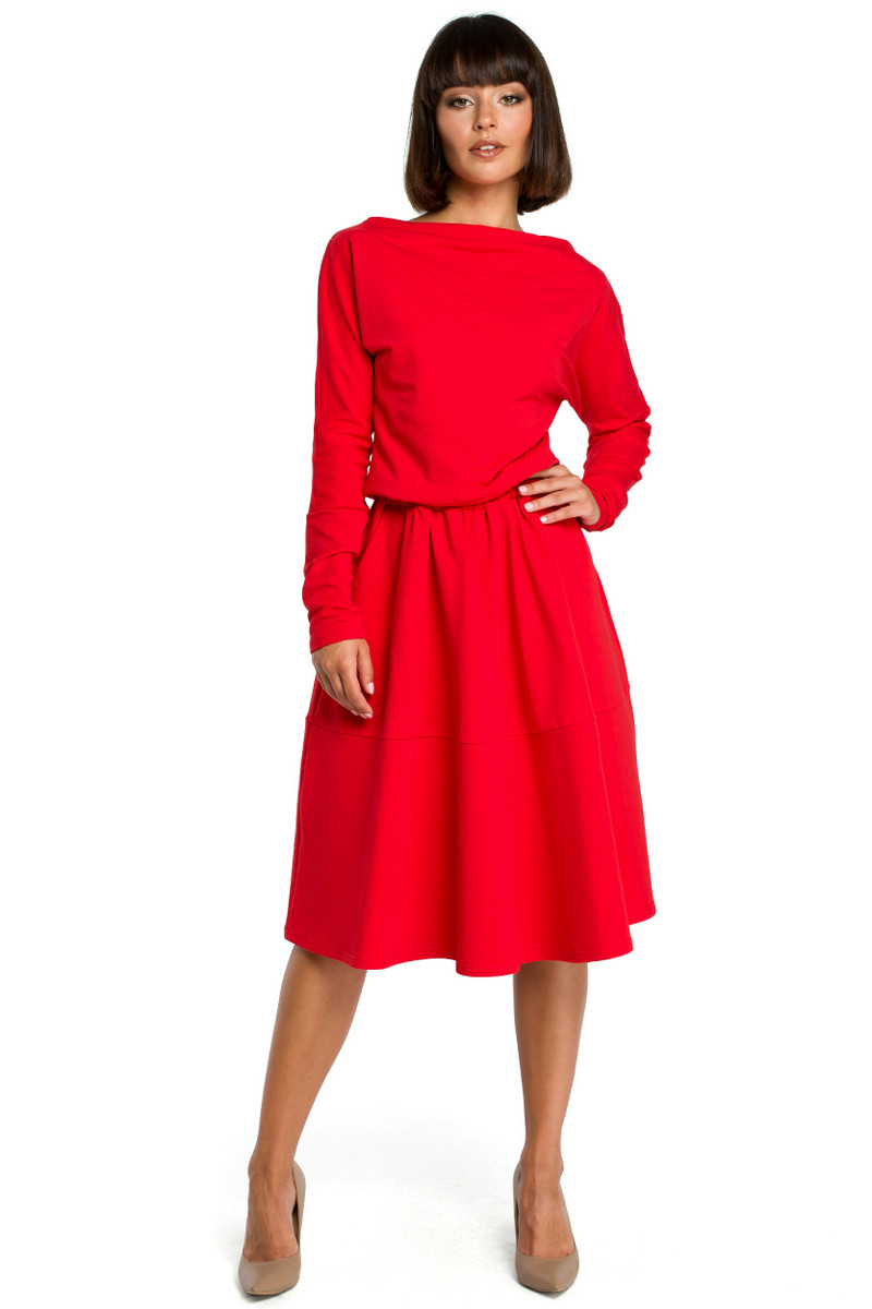Dámské šaty B087 červené - BeWear červená L