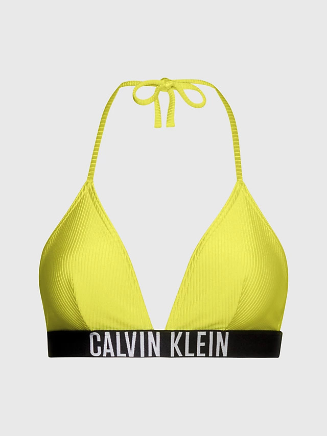 Dámský plavkový vrchní díl bikin KW0KW01967 LRF neon.žlutá - Calvin Klein L