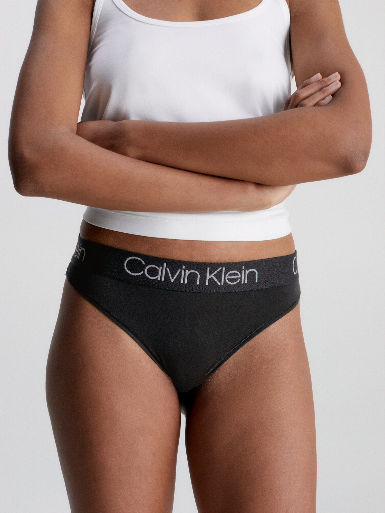 Dámská kalhotky 3 Pack 000QD3758E999 černá/bílá/šedá - Calvin Klein L