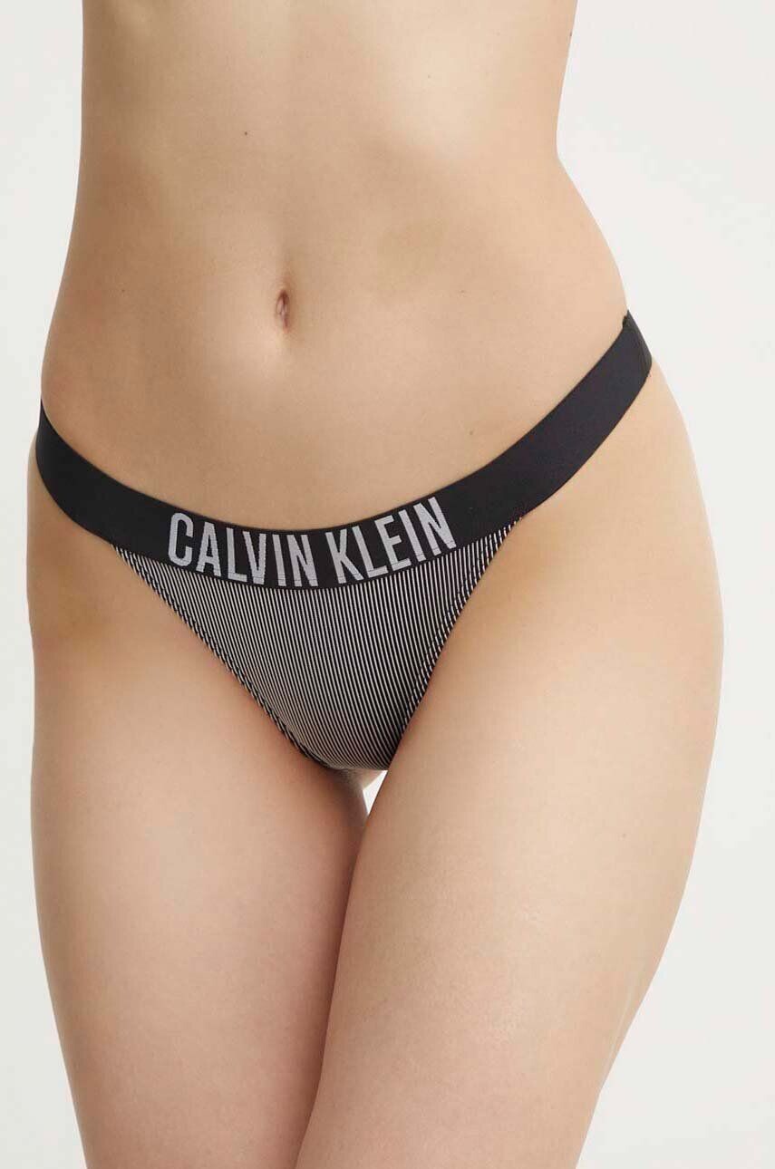 Dámské plavkové kalhotky KW0KW02611 BEH černé - Calvin Klein L