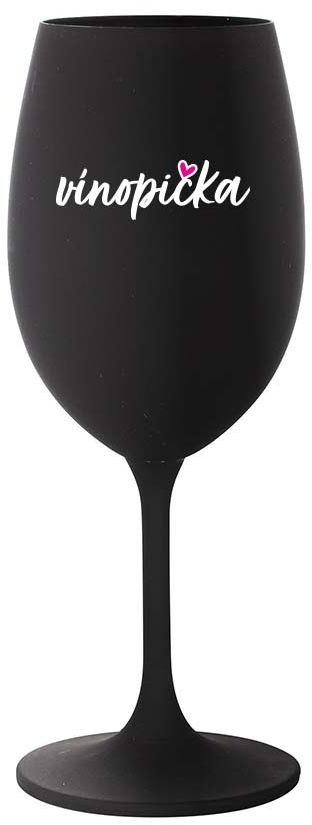 VÍNOPIČKA - černá sklenice na víno 350 ml uni