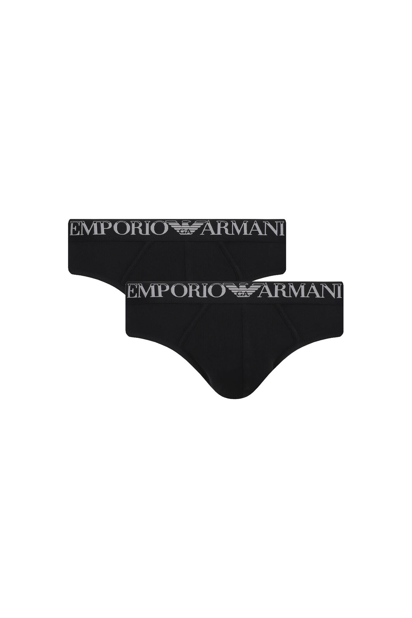 Pánské slipy 2Pack 112079 4R502 07320 černé - Emporio Armani L