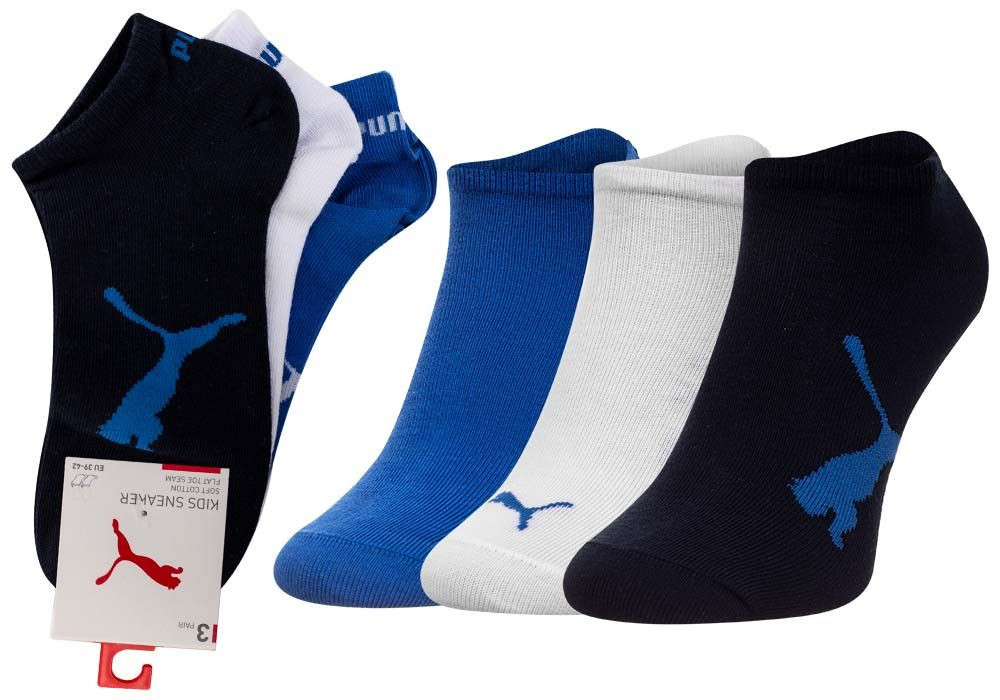 Ponožky 3Pack 100000969 černé-modré-bílé - Puma 39-42