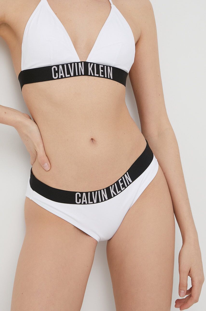 Dámské plavkové kalhotky KW0KW01859 YCD bílé - Calvin Klein M