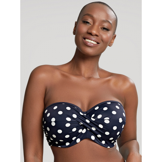 Dámský vrchní díl plavek Anya Riva Spot Bandeau navy/vanilla SW1453 - Panache