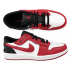 Pánské sportovní boty Air Jordan 1 Low FlyEase M DM1206-163 Červeno-bílá s černou - Nike