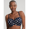 Dámský vrchní díl plavek Anya Riva Spot Bandeau navy/vanilla SW1453 - Panache