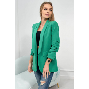 Elegantní sako s klopami zelené - Koucla