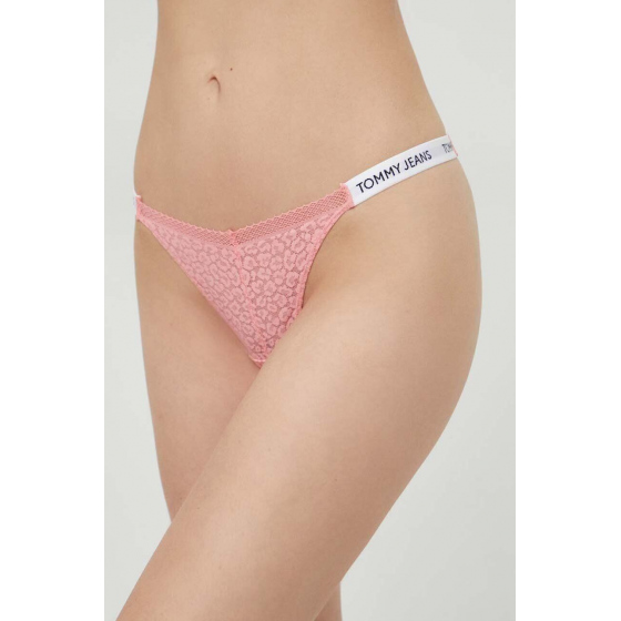 Dámská tanga HIGH LEG THONG UW0UW05160 TIC růžové - Tommy Hilfiger