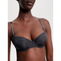 Dámská podprsenka TONAL LACE DEMI-CUP BRA UW0UW04546 BDS černá - Tommy Hilfiger