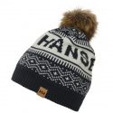 Unisex zimní čepice Champow Beanie 67451-597 Černá s bílou - Helly Hansen