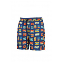 Pánské plavkové kraťasy Happy Shorts long SM29-48 Tmavě modrá mix - Self