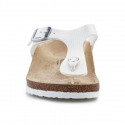 Dámské nazouváky / žabky Gizeh BS Jr 1027260 Bílá s hnědou - Birkenstock