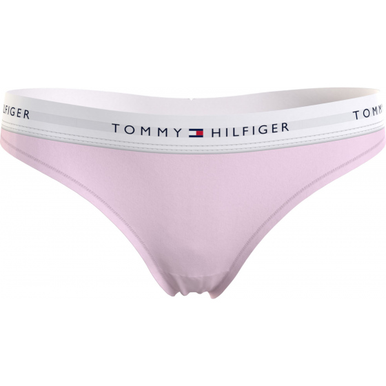 Dámská tanga LOGO WAISTBAND THONG UW0UW03835TOG světle růžová - Tommy Hilfiger